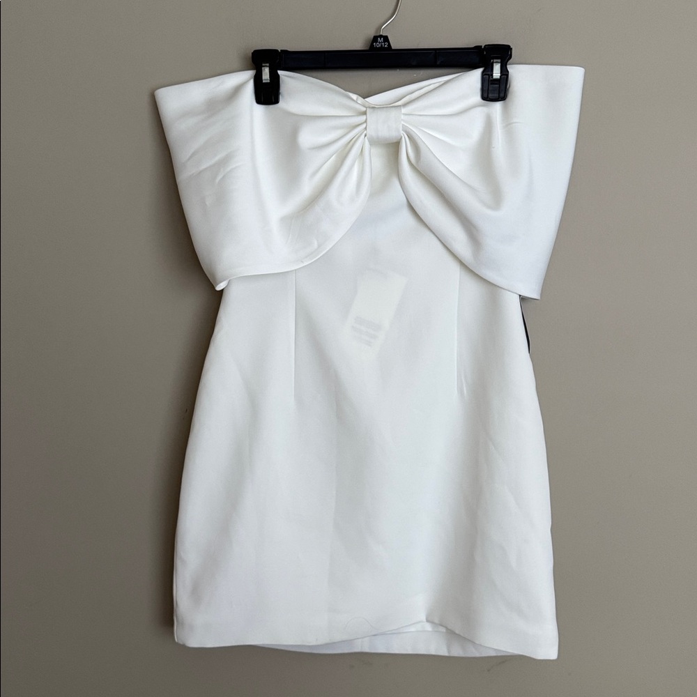 NWT- Sonya Moda Belluno Off the Shoulder Minidress, White, Large - Picture 6 of 12